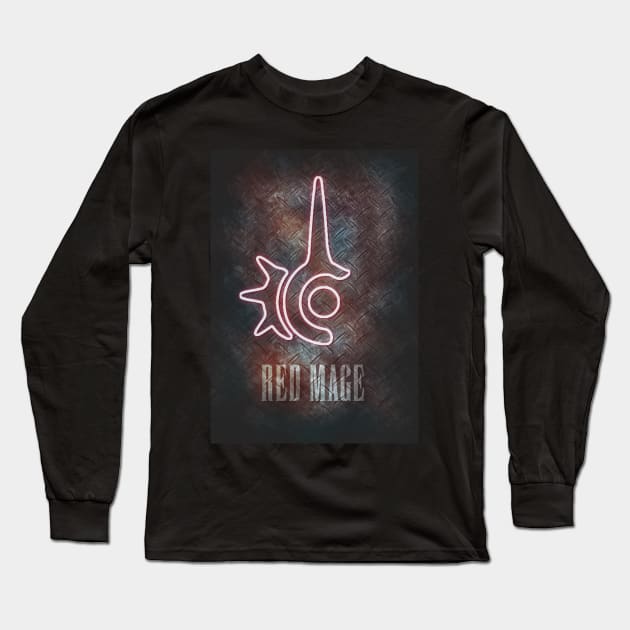 Red Mage Soul Crystal FFXIV Long Sleeve T-Shirt by AshnoAlice